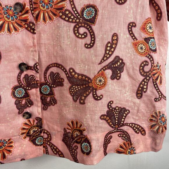 ALC Sullivan Linen Top Oversized Boxy Fit Women Size XS Button Front Lightweight - Picture 8 of 16